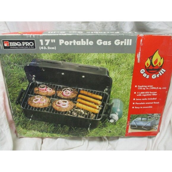 11,000BTU Portable BBQ-PRO Gas Grill, Outdoor Tabletop Camping Picnic BBQ Grill - Picture 2 of 2